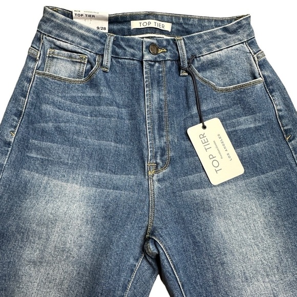 Top Tier high rise flare leg jeans tall NWT 9 - Picture 7 of 8